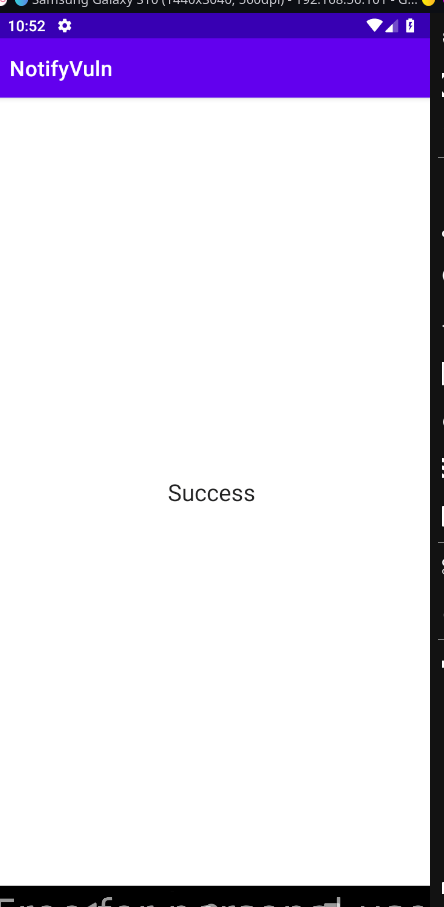 Надпись Success